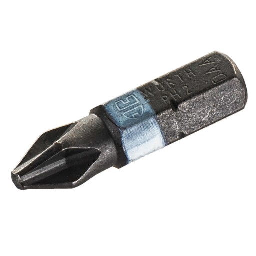 WURTH BIT HEAD CROSS PZ2 WHITE 1/4 25mm