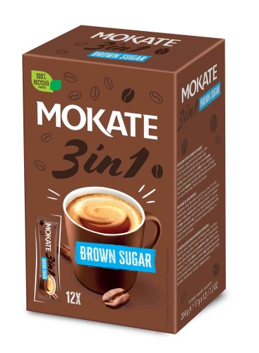 Coffee Drink 3v1 instantný hnedý cukor Mokate Mix Kávový hnedý cukor 12x