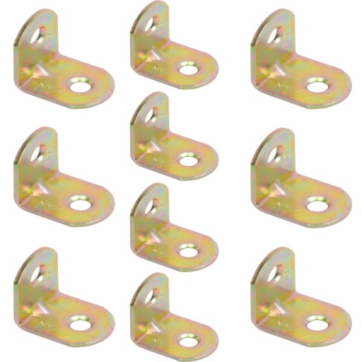 10x UHOLNÍK NÁBYTKU, SPOJKA NÁBYTKOVEJ DOSKY, KOVOVÝ DRŽÁK 20mmx20mm