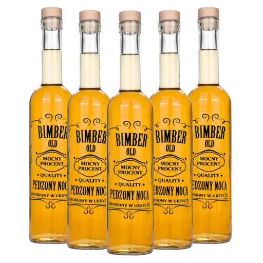 SKLENENÁ FĽAŠA FUTURA 500 ML NOČNÁ ÚDENÁ OPICA S ŠTÍTOKKOM S KORKOVOU TLAČOU