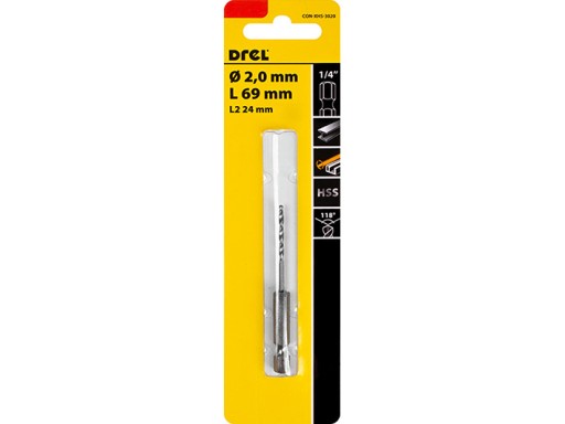 VŔTAČKA DO KOVU ŠESTIHRANNÁ RÝCHLA VÝMENA 2,0mm