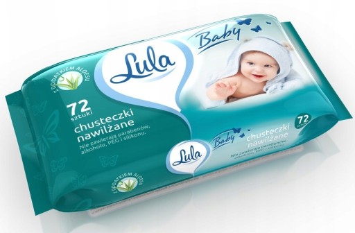Lula Vlhčené obrúsky s Aloe 72 ks