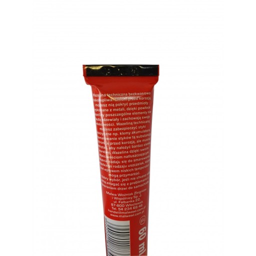 Vazelína MALWA TECHNICAL BEZ KYSELIN v tube, 60 ml