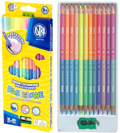 Astra PASTELOVÉ CERÚŽKY, obojstranné, 12=24