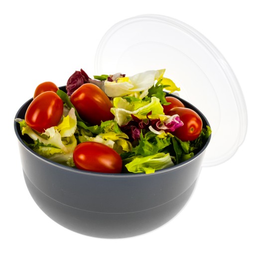 Plastová miska s vrchnákom na ovocie, snacky, šaláty, 1,2 l