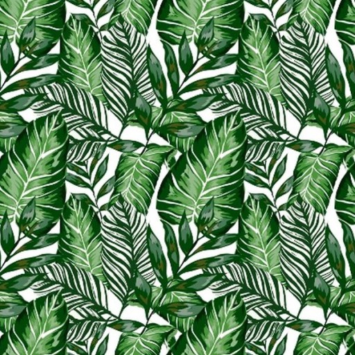67,5 cm Nábytková dyha s bielo-zeleným dekorom listov Monstera