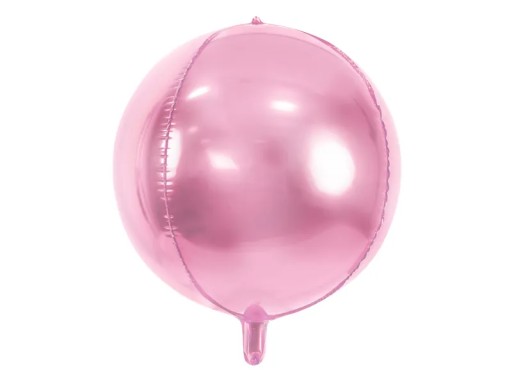 Guľový fóliový balón, pre hélium, 50 cm, ružový