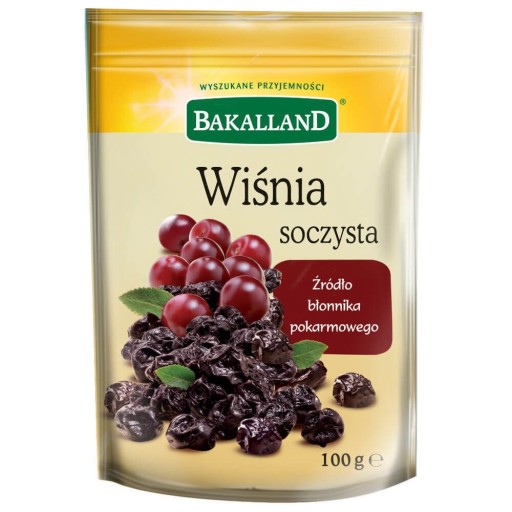 BAKALLAND ŠŤAVNÁ SUŠENÁ ČEREŠŇA, BEZ SEMIENKOV, 100G