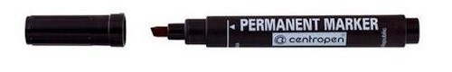 CENTROPEN 8576 čierny permanentný popisovač, rez