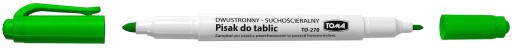 Obojstranný suchý zmazateľný popisovač TOMA TO-270 GREEN 0,8 mm a 1,5 mm