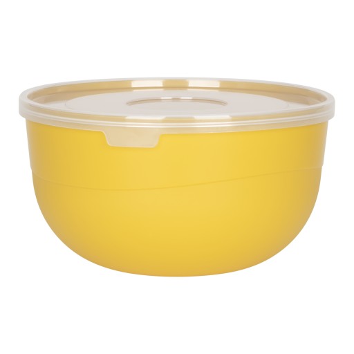 PLASTOVÁ KUCHYŇSKÁ MISKA NA JEDLO S POKROKOM 1,2L 16CM MUSTAR