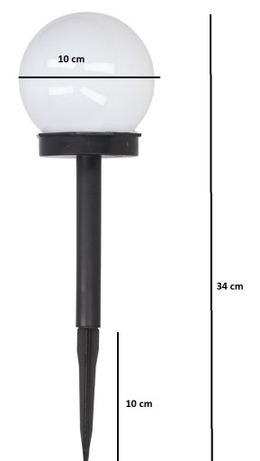 SOLÁRNA LED ZÁHRADNÁ LAMPA BIELA 10CM