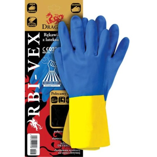 BI-VEX latexové a gumené ochranné rukavice, veľkosť 10