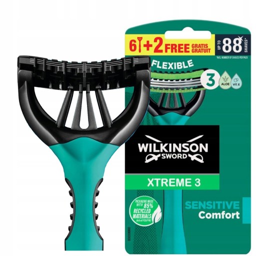8 X WILKINSON XTREME 3 JEDNORÁZOVÝ STROJ