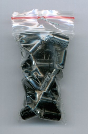 470uF 16V 470 µF 16V 85°C JEDNOTNÝ (20 KS) ELEKTROLYTICKÝ KONDENZÁTOR
