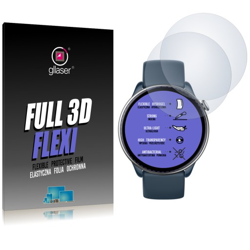 GLLASER Hydrogel Full 3D FLEXI ochranná fólia pre Amazfit GTR Mini