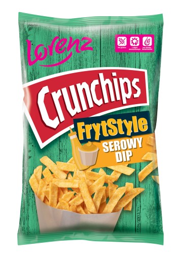 Crunchips FrytStyle Cheese Dip chipsy 90g