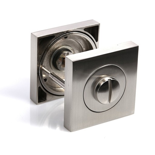 QUBIK WC ROZETA na dvere NIKEL, INOX OCEL