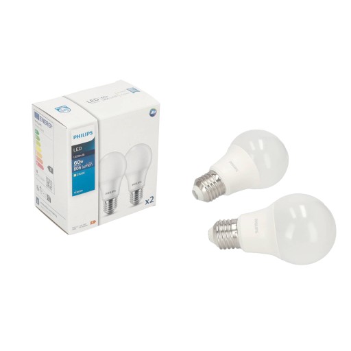 2x E27 A60 LED žiarovka 8W 2700K 806lm PHILIPS