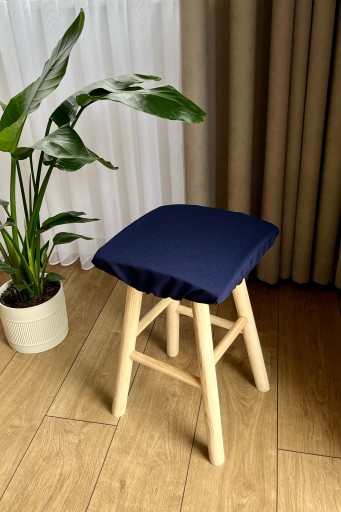 Štvorcový vankúš na taburetku 30x30 NAVY BLUE