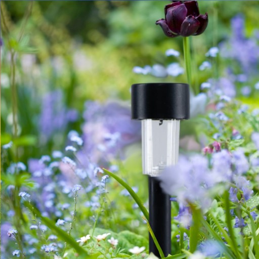 Solárne LED záhradné svietidlá Zapustené studené biele svetlo 30cm Volteno 4 ks.