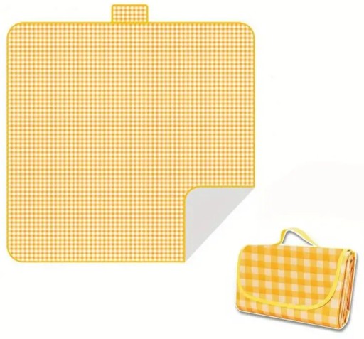 PLÁŽOVÁ PIKNIKOVÁ DEKA VODEODOLNÁ DEKA VEĽKÁ S PRENOSNÝM POUZDROM 200x200cm