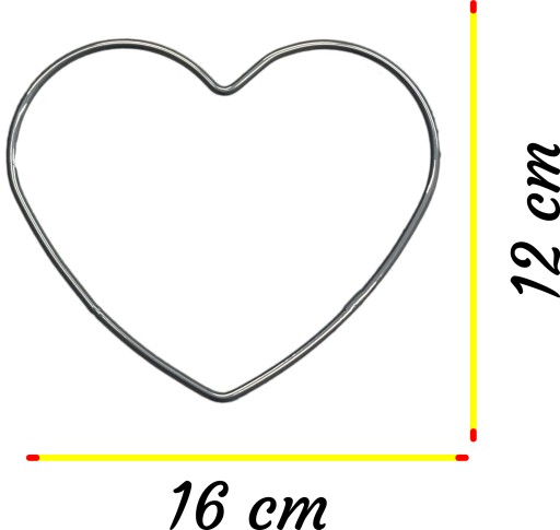 Kovový prsteň lapač snov STRIEBORNÉ SRDCE 16 cm