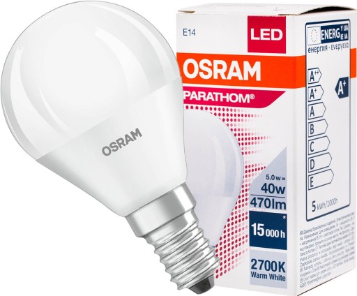 LED žiarovka svetelný zdroj BALL E14 470lm P45 5W 2700K CorePro PHILIPS