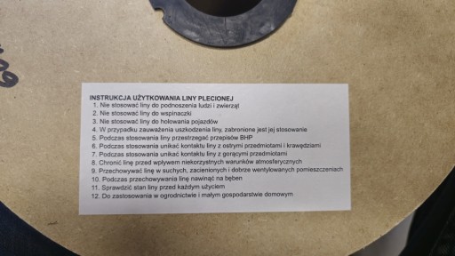 Splietané polypropylénové lano, priemer 18 mm, 1 meter POĽSKO (60918)