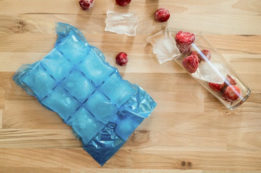 Vrecia na ľadové formy VEĽKÁ KOCKA výrobník mraziacich kociek Paclan XXL 90 kusov