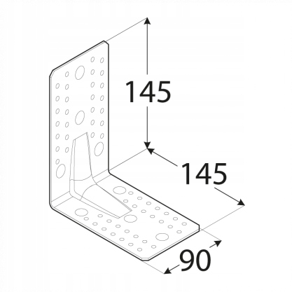 KP7 TESÁRSKA UHOLOVÁ INŠTALÁCIA 145x145x90x2,5