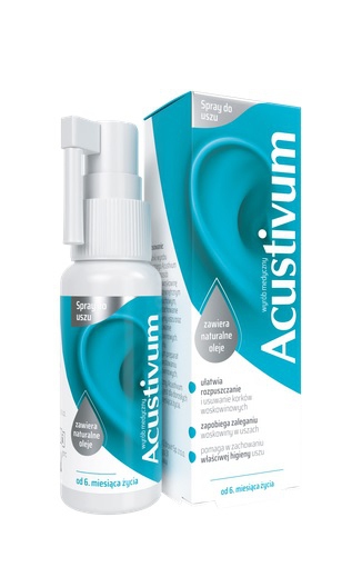 Acustivum ušný sprej odstraňuje ušný maz 20 ml