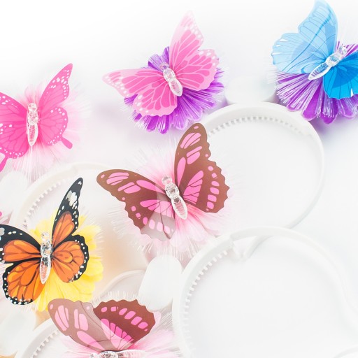Čelenka JAR SUMMER FLOWER FLOWERS BUTTERFLIES LED