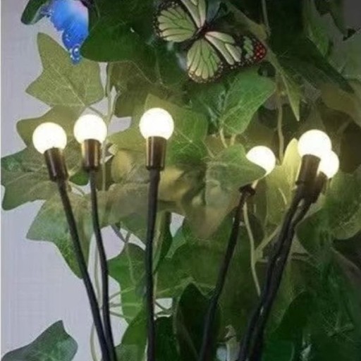 Studená biela solárna lampa dekorácia terasa balkón záhrada 6LED gule P-376