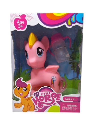 Krásny Pony Horse v sete s fľašou 16245