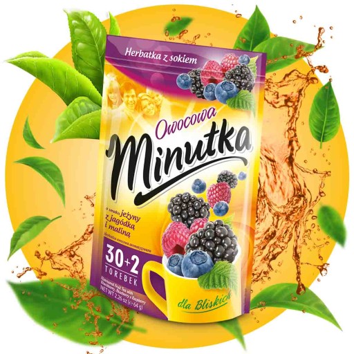 Express ovocný čaj so šťavou černice čučoriedka malina 32 T. Minutka