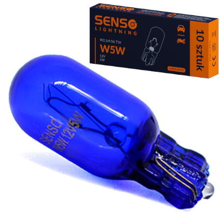 SENSO SUPER WHITE W5W 12V MODRÁ XENÓNOVÁ ŽIAR