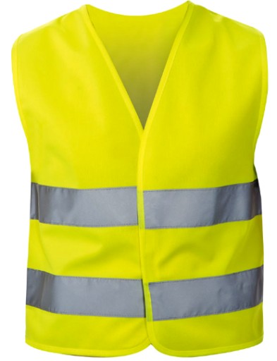 DETSKÁ ŽLTÁ REFLEXNÁ VESTA PRE DETI CESTNÁ VÝSTRAHA