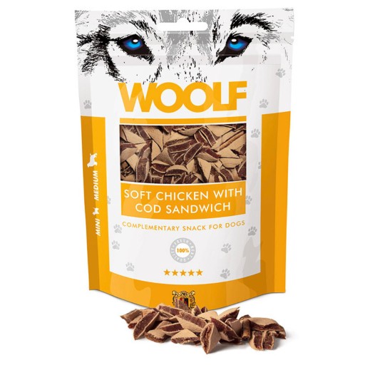 Woolf Mäkké kurča s treskou sendvič 100g