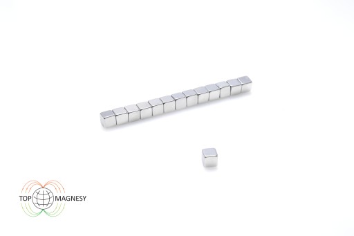 Neodymový tanierový magnet MPŁ 5x5x5 N38, sada 25 kusov