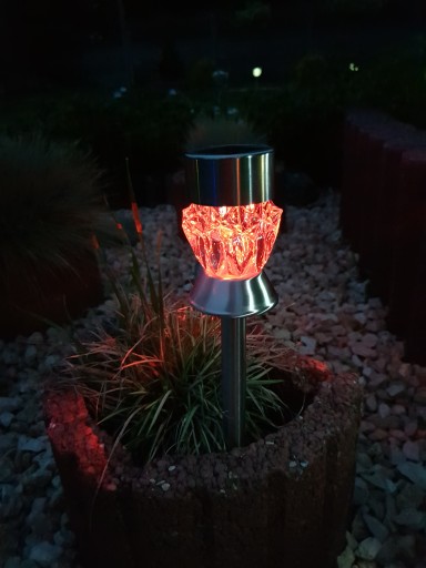 Záhradné svietidlo SOLAR CRYSTAL LED COLD + RGB