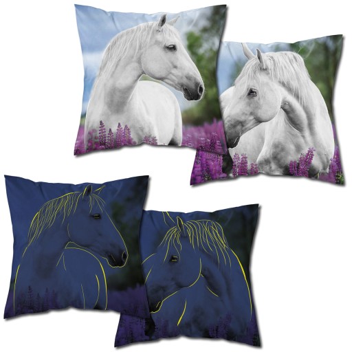 Svietiaca obliečka na vankúš 40x40 bavlna Koník