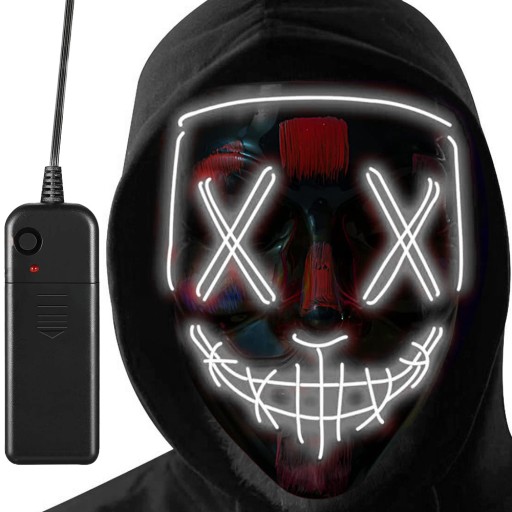 PURGE LED MASKA NA SILVESTRA SVIETIACA LED DISPOSSIEM S PARTY NA DIAĽKOVÉ OVLÁDANIE