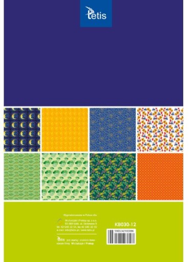 Kreatívny papier A4 16 listov Tetis KB030-12