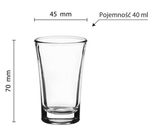 SKLO 40ml NA VODKU, TINKTÚRU, LIKÉR, UDRŽATEĽNÝ