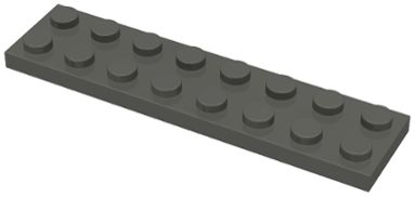 LEGO TANIER 2X8 TMAVO SIVÁ 3034