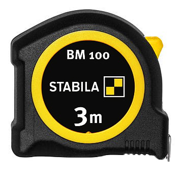 VRECKOVÉ MIERY vysúvacie meracie pásmo OCELOVÝ zámok 16mm STABILA 3m