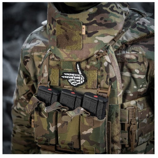 VELCRO GESTURE PATCH PISTCH PISTCH PISTCH GUN STREĽOVAČ NA SKELET M-TAC VÝŠIVKY FLUORESCENT