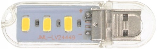 MINI NOČNÁ LAMPA 3 LED USB PRENOSNÁ SMD KĽÚČENKA