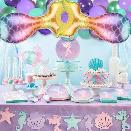 Fóliový balón Rainbow TAIL MERMAID Ariel Mermaid 1.-9. narodeniny BIG HEL 82
